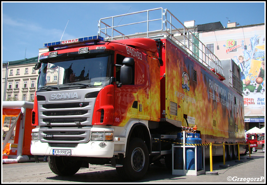 840[K]83 - Scania G480/Wawrzaszek + 840-N1 TrenaÅ¼er poÅ¼arowy/United Fire & Security - WOSz PSP KrakÃ³w