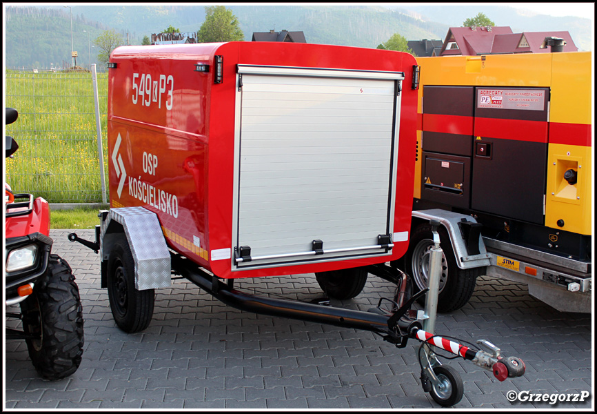 549-P3 - Przyczepa Pgaz VEB FeuerlÃ¶schgerÃ¤tewerk GÃ¶rlitz HL900.40/SzczÄ™Å›niak - OSP KoÅ›cielisko