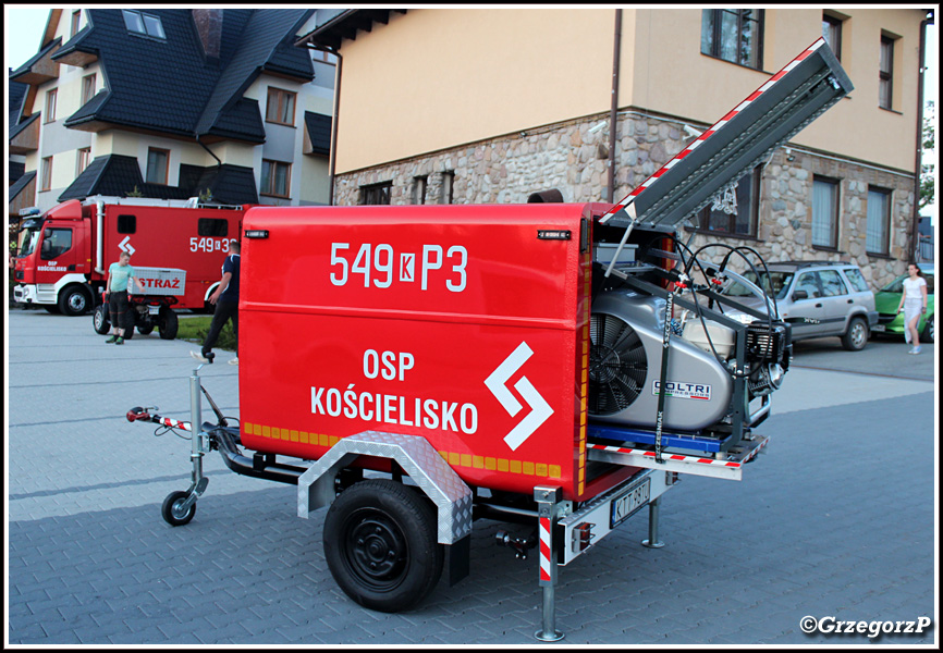 549-P3 - Przyczepa Pgaz VEB FeuerlÃ¶schgerÃ¤tewerk GÃ¶rlitz HL900.40/SzczÄ™Å›niak - OSP KoÅ›cielisko