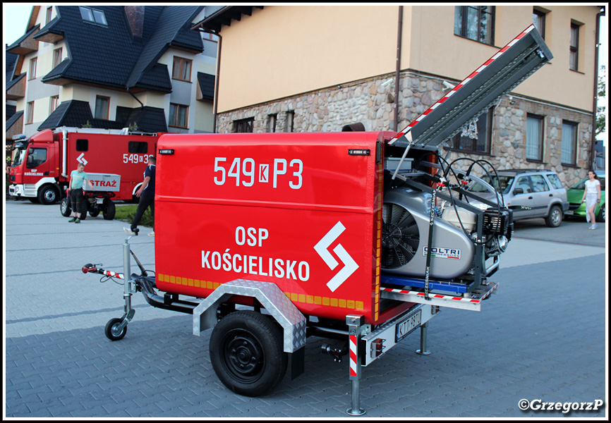 549-P3 - Przyczepa Pgaz VEB Feuerlöschgerätewerk Görlitz HL900.40/Szczęśniak - OSP Kościelisko