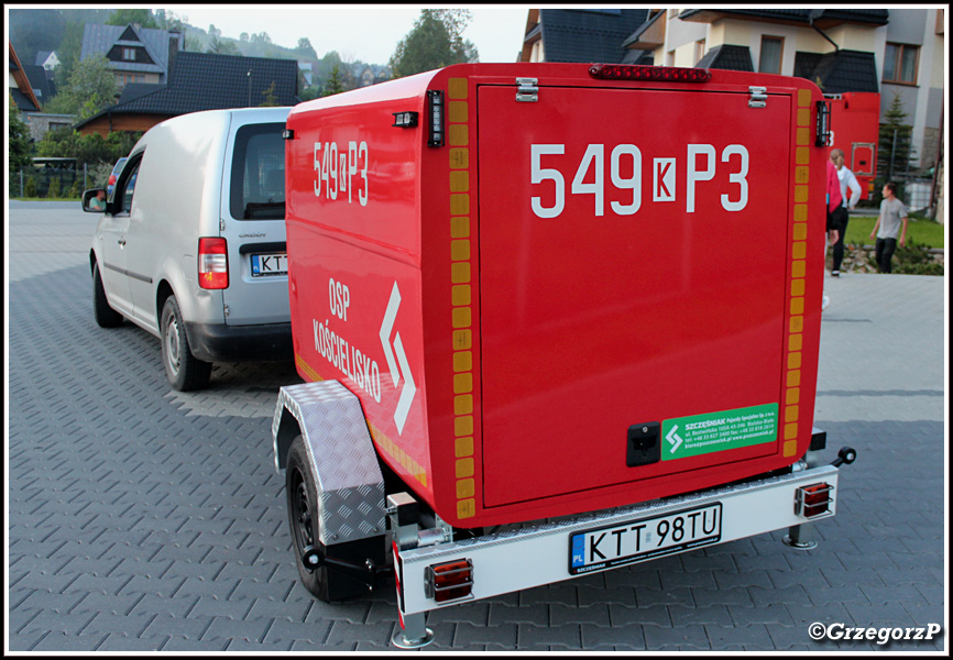 549-P3 - Przyczepa Pgaz VEB FeuerlÃ¶schgerÃ¤tewerk GÃ¶rlitz HL900.40/SzczÄ™Å›niak - OSP KoÅ›cielisko
