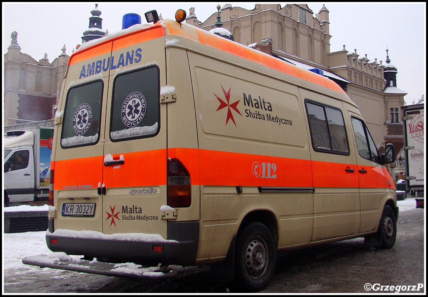 Mercedes Benz Sprinter 312D/System Strobel - Malta SÅ‚uÅ¼ba Medyczna Skawina