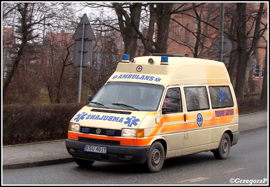 T - Volskwagen Transporter T4 Syncro/Dlouhy - Transport Sanitarny Sucha Beskidzka