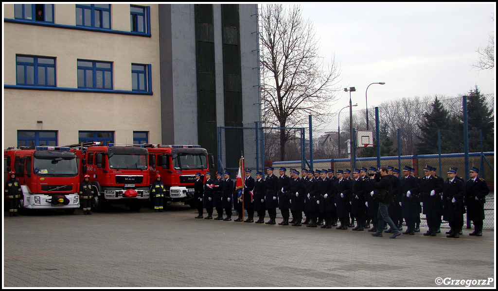 11.02.2014 - Kraków, ul. Zarzecze - Przekazanie sprzętu dla PSP województwa małopolskiego