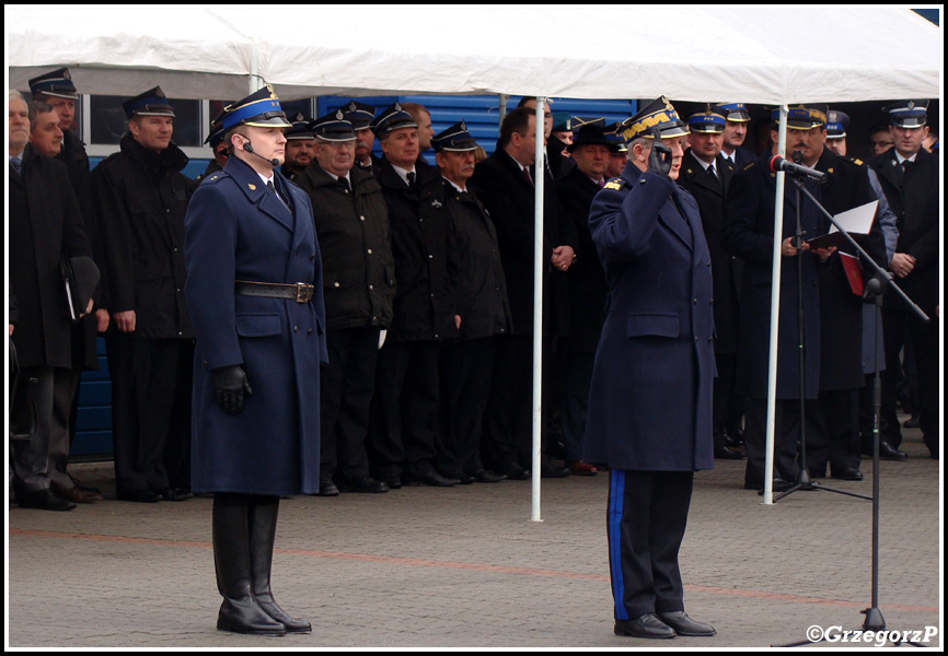 11.02.2014 - Kraków, ul. Zarzecze - Przekazanie sprzętu dla PSP województwa małopolskiego