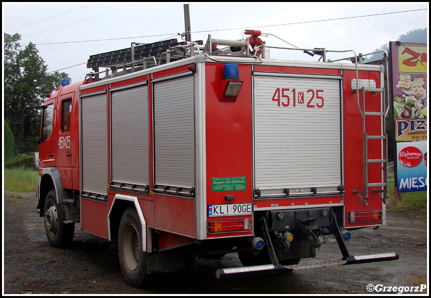451[K]25 - GCBA 4/32 Mercedes Benz Atego 1628/BPS SzczÄ™Å›niak - JRG Limanowa, posterunek Mszana Dolna*