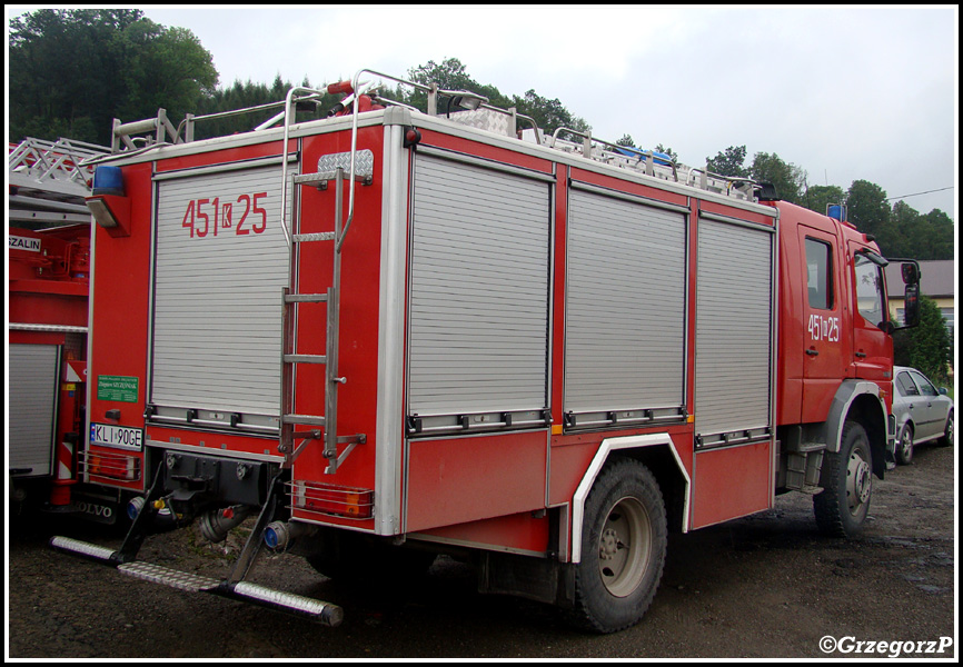 451[K]25 - GCBA 4/32 Mercedes Benz Atego 1628/BPS SzczÄ™Å›niak - JRG Limanowa, posterunek Mszana Dolna*