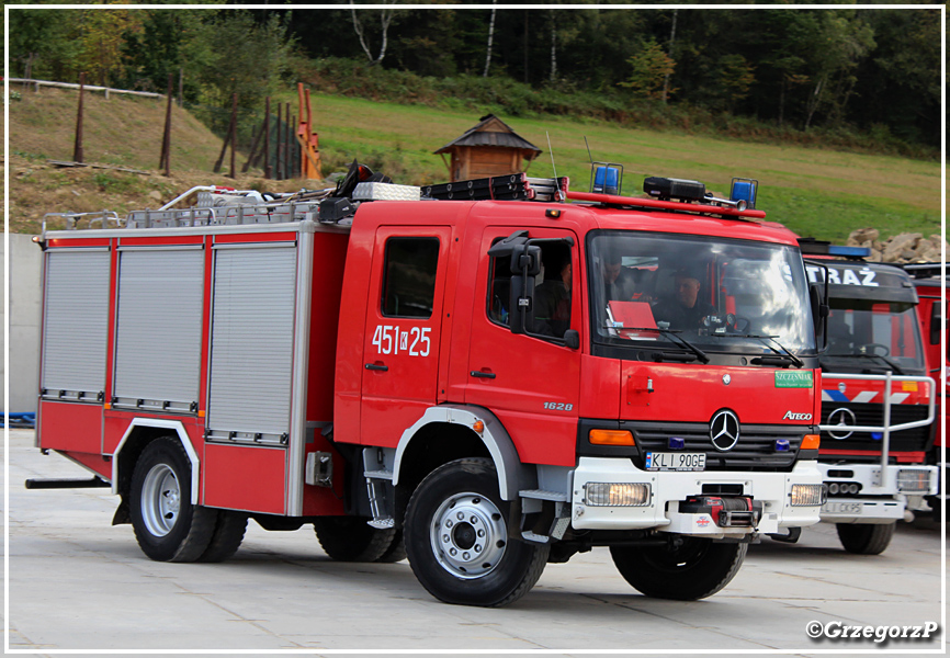 451[K]25 - GCBA 4/32 Mercedes Benz Atego 1628/BPS SzczÄ™Å›niak - JRG Limanowa, posterunek Mszana Dolna*