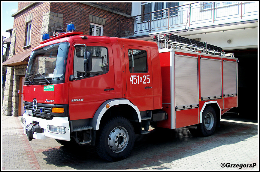 451[K]25 - GCBA 4/32 Mercedes Benz Atego 1628/BPS SzczÄ™Å›niak - JRG Limanowa, posterunek Mszana Dolna*