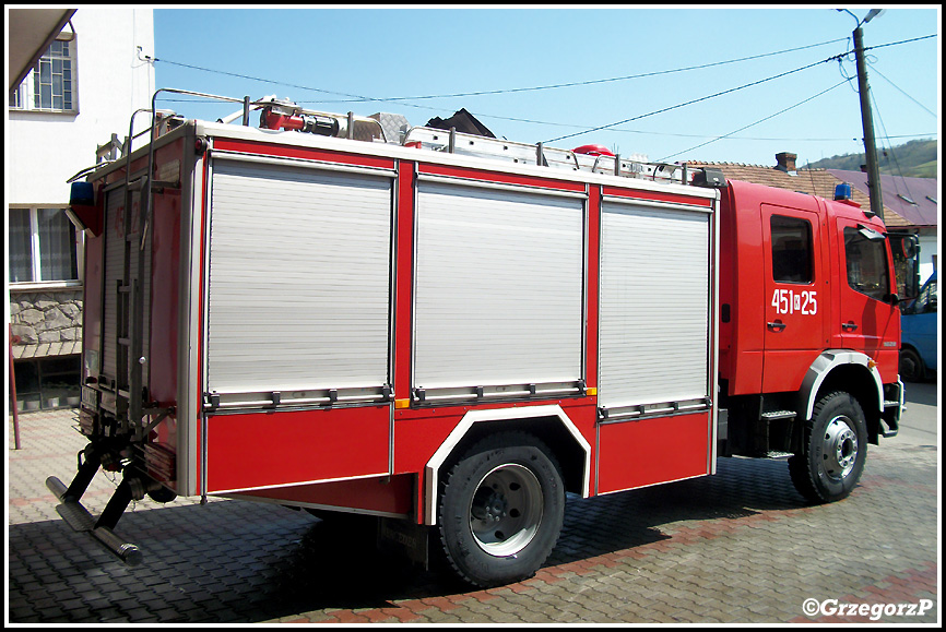 451[K]25 - GCBA 4/32 Mercedes Benz Atego 1628/BPS SzczÄ™Å›niak - JRG Limanowa, posterunek Mszana Dolna*