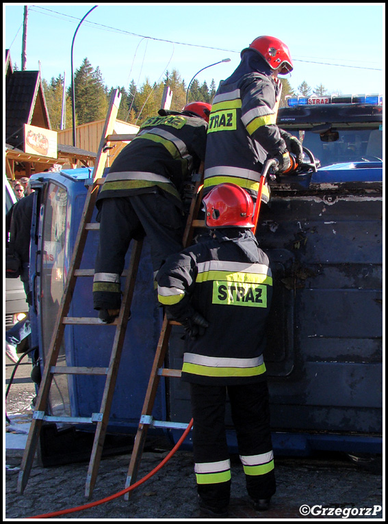 19.10.2012 - Zakopane, ul. BronisÅ‚awa Czecha - Manewry KSRG powiatu tatrzaÅ„skiego