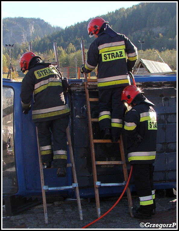 19.10.2012 - Zakopane, ul. BronisÅ‚awa Czecha - Manewry KSRG powiatu tatrzaÅ„skiego