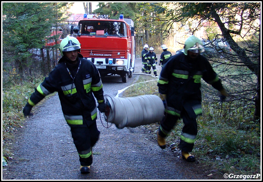 19.10.2012 - Zakopane, ul. BronisÅ‚awa Czecha - Manewry KSRG powiatu tatrzaÅ„skiego