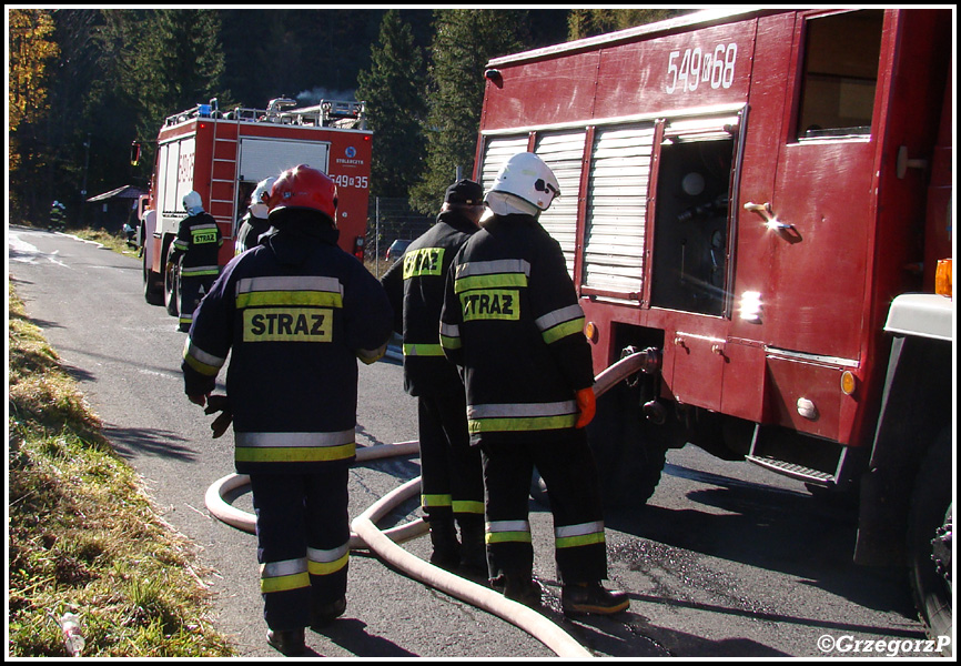 19.10.2012 - Zakopane, ul. BronisÅ‚awa Czecha - Manewry KSRG powiatu tatrzaÅ„skiego