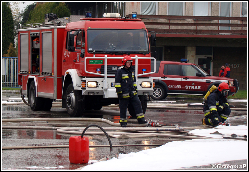 23.10.2012 - Nowy Targ, ul. Składowa - Wojewódzkie manewry w zakładzie GASPOL