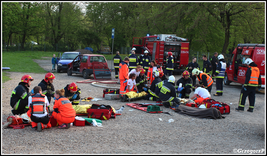 3.05.2016 - Skawina, Park Miejski - Symulacja wypadku mnogiego