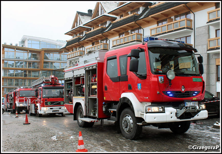 7.11.2016 - Zakopane, ul. Balzera, hotel Nosalowy Dwór - Manewry KSRG powiatu tatrzańskiego