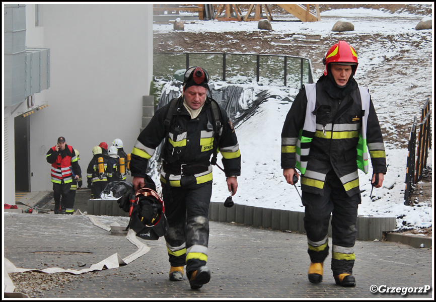 7.11.2016 - Zakopane, ul. Balzera, hotel Nosalowy Dwór - Manewry KSRG powiatu tatrzańskiego