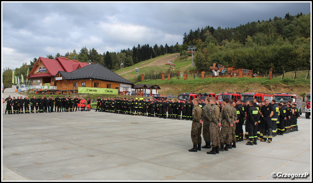 28.09.2018 - Stacja kolejowa w Kasinie Wielkiej, stacja narciarska Kasina SKI - Powiatowe manewry KSRG