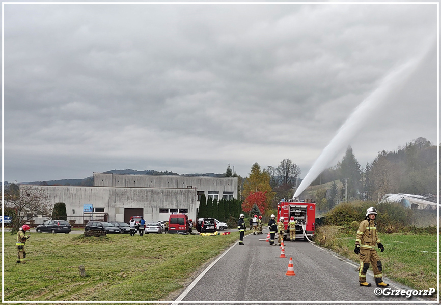 18.10.2021 - Rabka-ZdrÃ³j, Zaryte - Manewry powiatowe KSRG ''SAMOLOT 2021'', epizod: katastrofa lotnicza