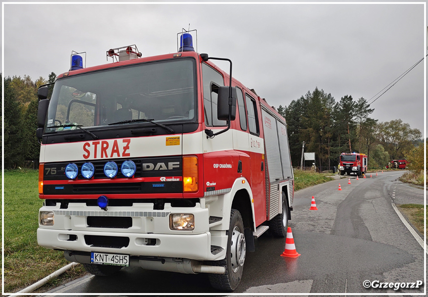 18.10.2021 - Rabka-ZdrÃ³j, Zaryte - Manewry powiatowe KSRG ''SAMOLOT 2021'', epizod: katastrofa lotnicza