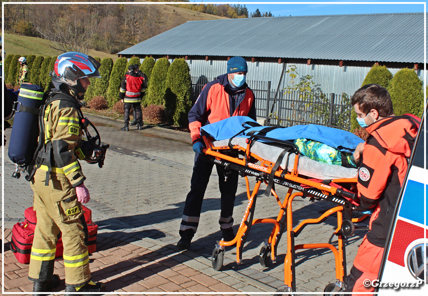 27.10.2021 - WitÃ³w, Stacja narciarska WitÃ³w-SKI - Manewry powiatowe KSRG ''STREFA 2021''