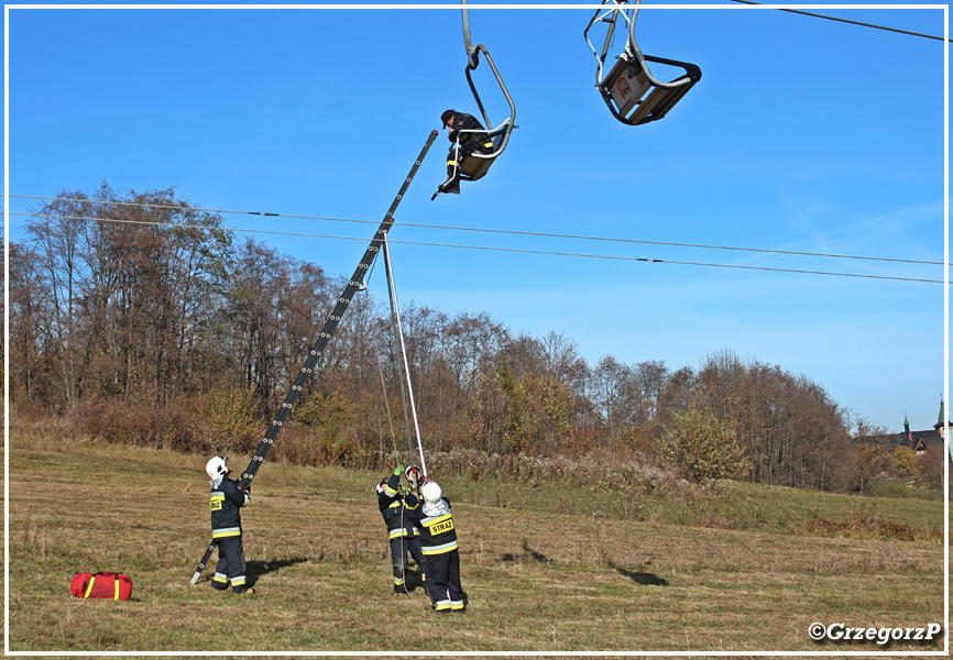 27.10.2021 - WitÃ³w, Stacja narciarska WitÃ³w-SKI - Manewry powiatowe KSRG ''STREFA 2021''