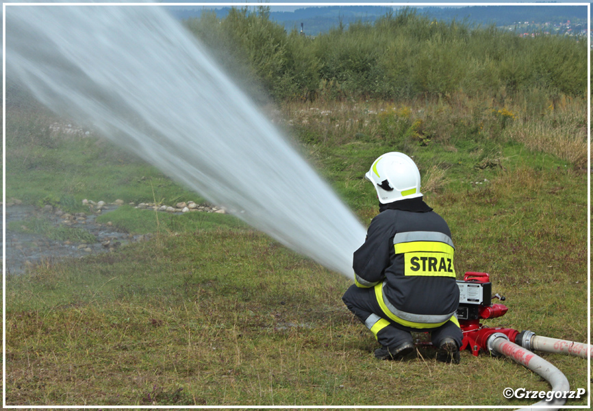 25.09.2022 - Szaflary - Manewry powiatowego plutonu zaopatrzenia w wodÄ™