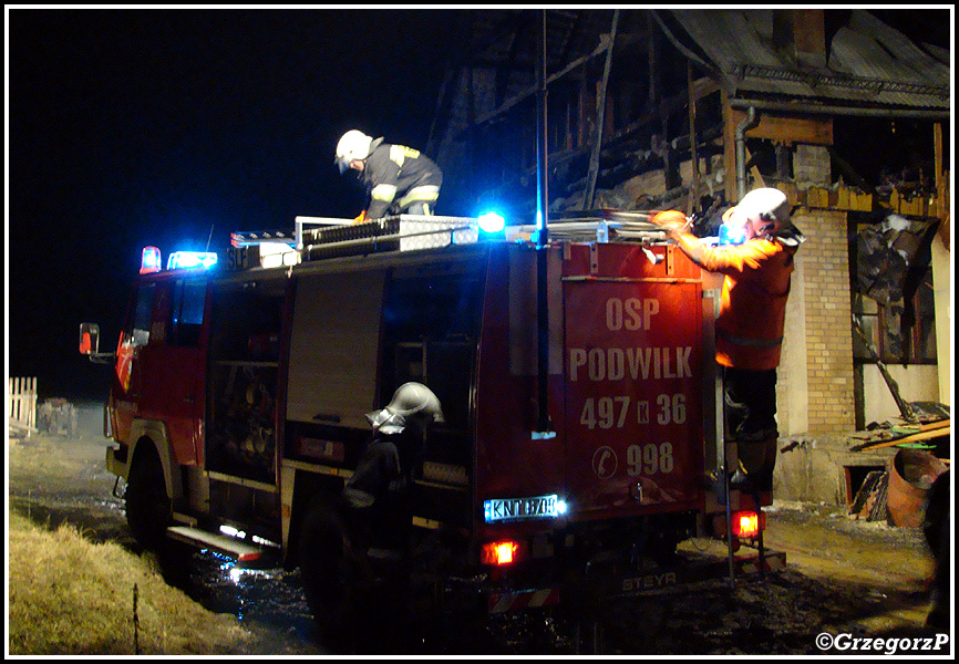 20.11.2011 - Podwilk - PoÅ¼ar stolarni