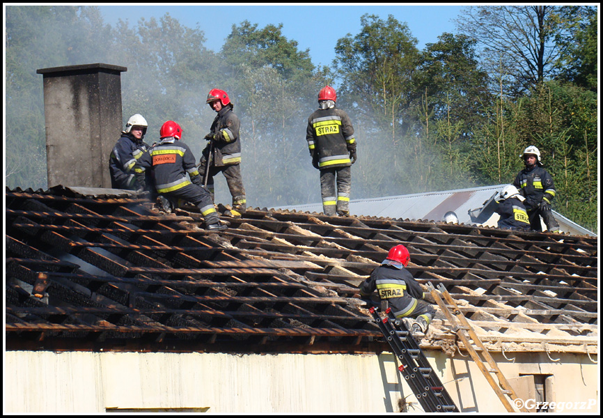 22.09.2015 - Spytkowice - PoÅ¼ar stolarni