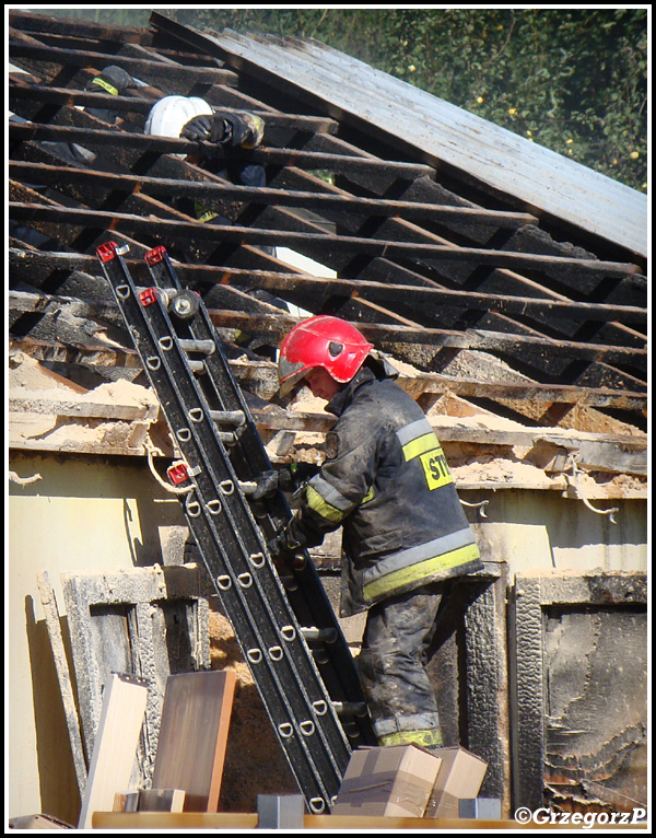 22.09.2015 - Spytkowice - Pożar stolarni