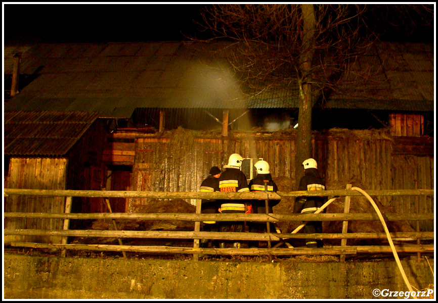 4.12.2011 - ChochoÅ‚Ã³w - PoÅ¼ar drewnianych zabudowaÅ„