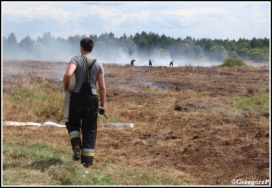 13.08.2013 - Piekielnik, Baligówka - Pożar torfowiska