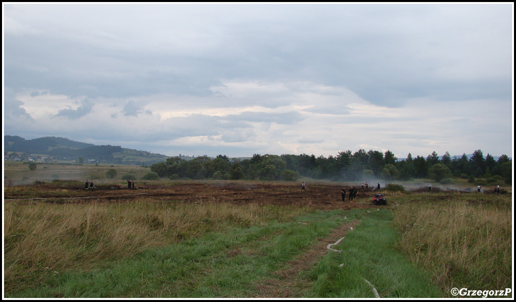 13.08.2013 - Piekielnik, Baligówka - Pożar torfowiska