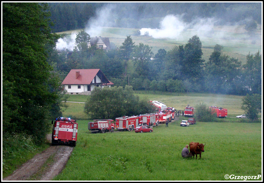 11.07.2012 - Spytkowice - Pożar stodoły