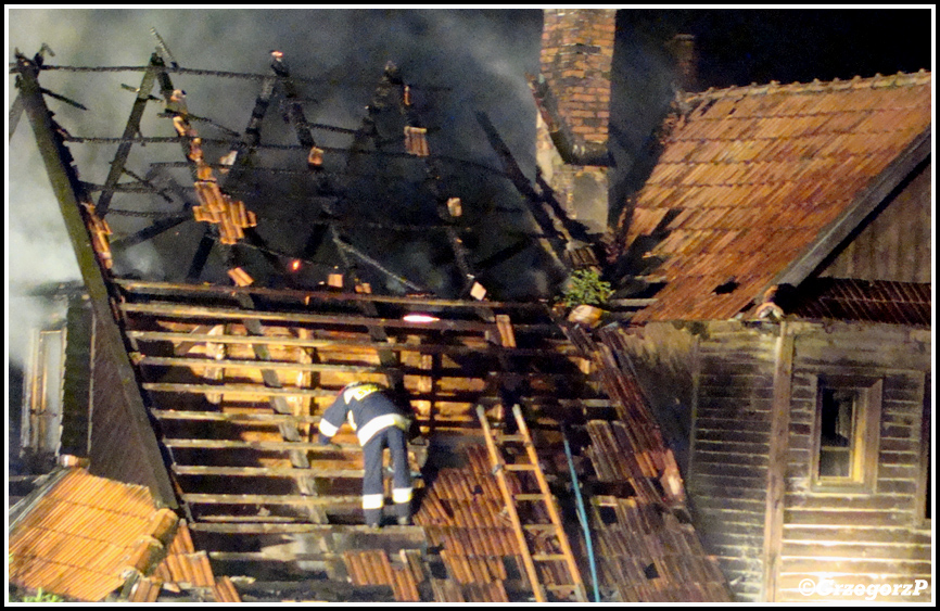 28.04.2009r. - Rabka, KoÅ›ciuszki - PoÅ¼ar pustostanu