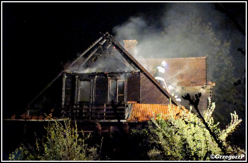 28.04.2009r. - Rabka, KoÅ›ciuszki - PoÅ¼ar pustostanu