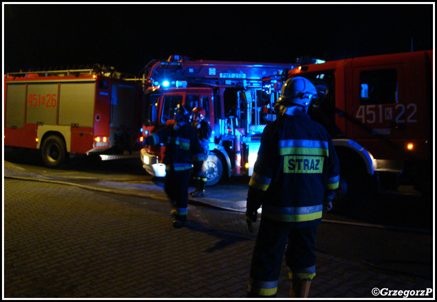 9.03.2013 - Mszana Dolna, ul. Orkana - Pożar poddasza