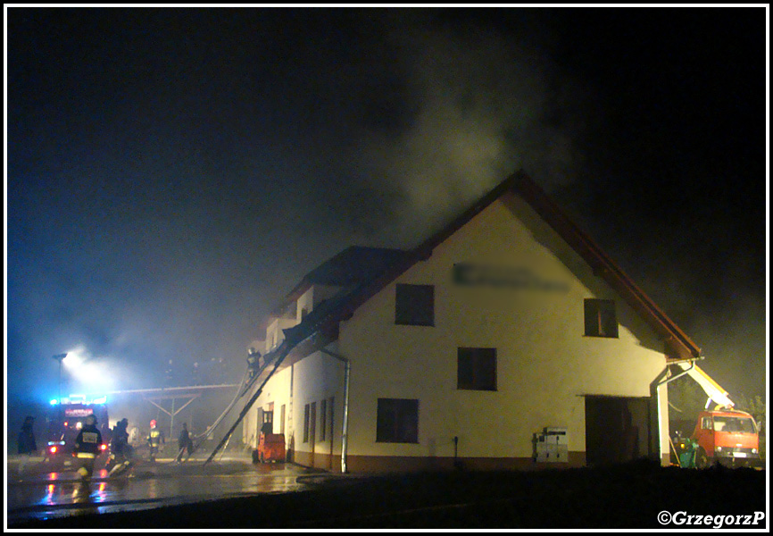 28.05.2013 - Podwilk - Pożar stolarni