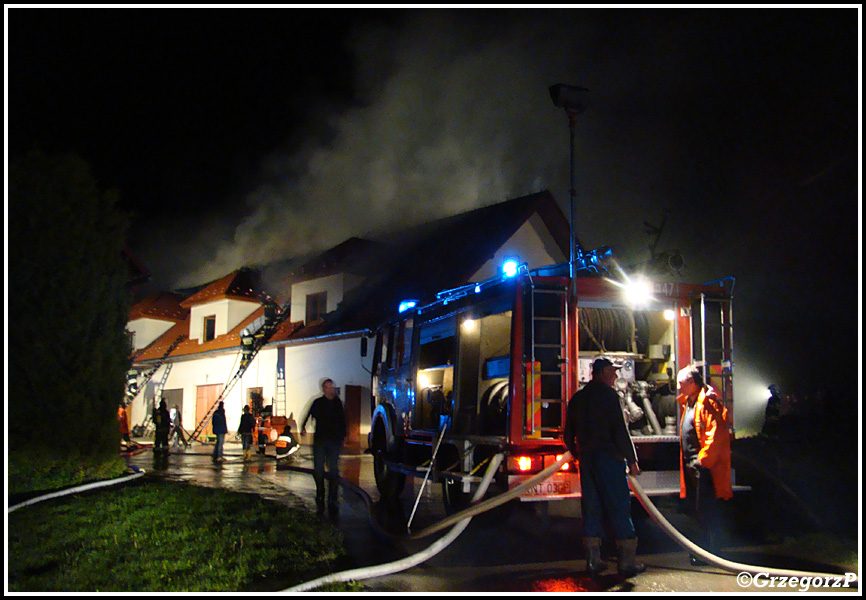 28.05.2013 - Podwilk - Pożar stolarni