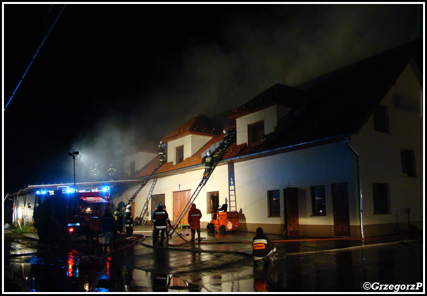 28.05.2013 - Podwilk - Pożar stolarni