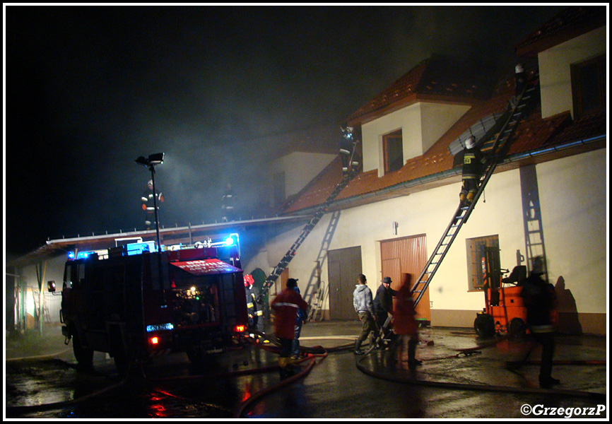 28.05.2013 - Podwilk - Pożar stolarni