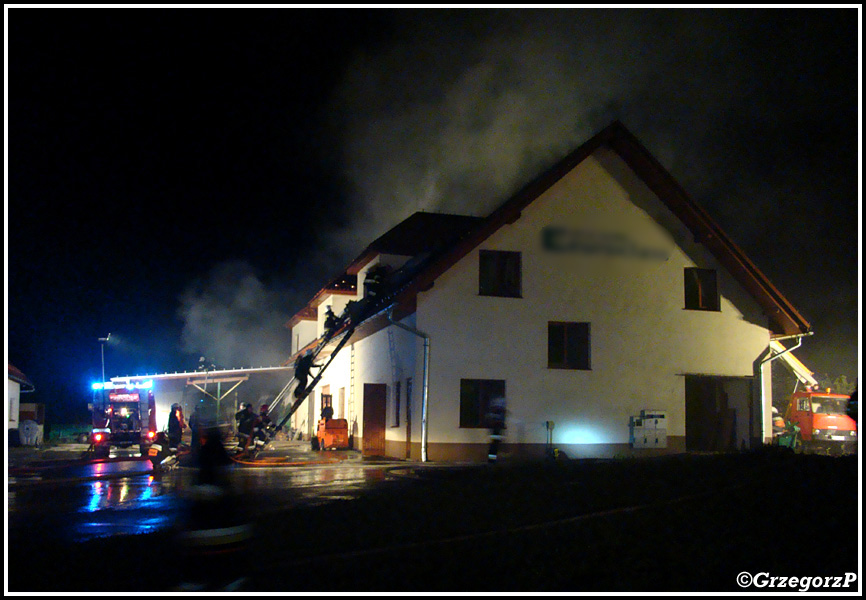 28.05.2013 - Podwilk - Pożar stolarni