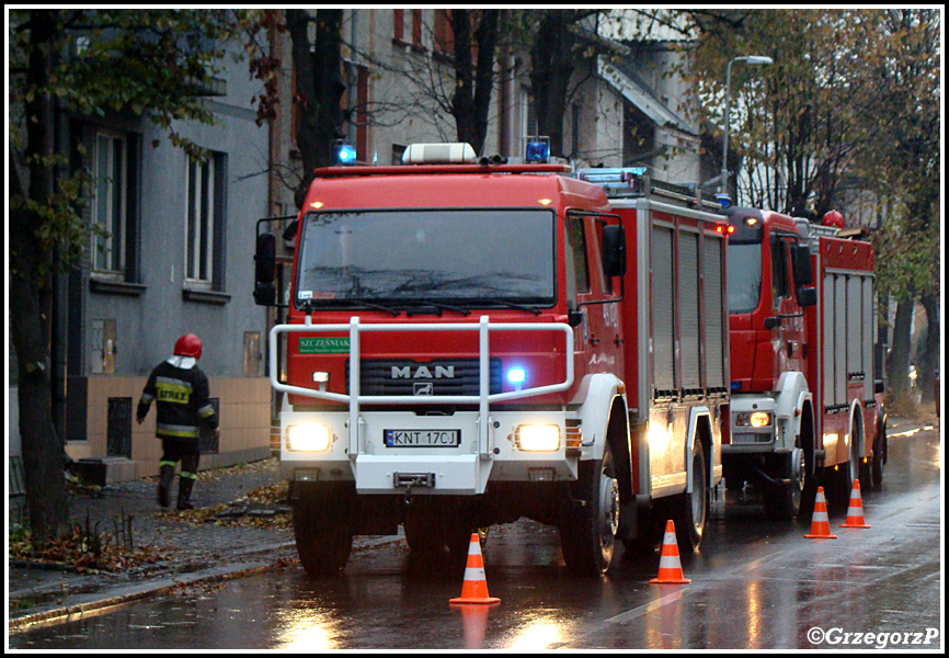 20.10.2011 - Nowy Targ, ul. Grel - Pożar piwnicy