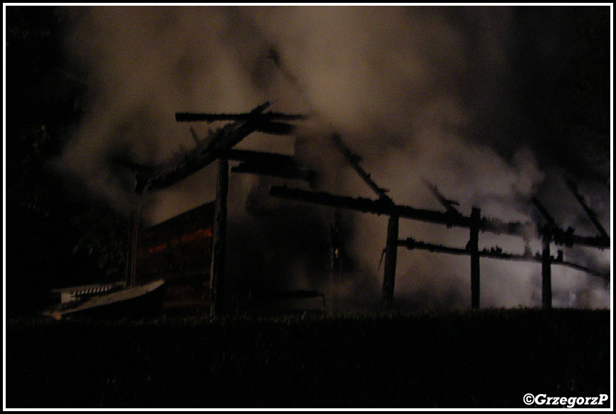 9.08.2009 - Skawa - PoÅ¼ar stodoÅ‚y
