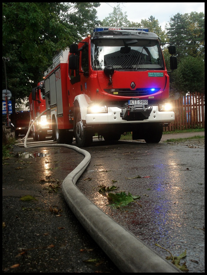 14.09.2011, Zakopane, ul. Zaruskiego - pożar pustostanu