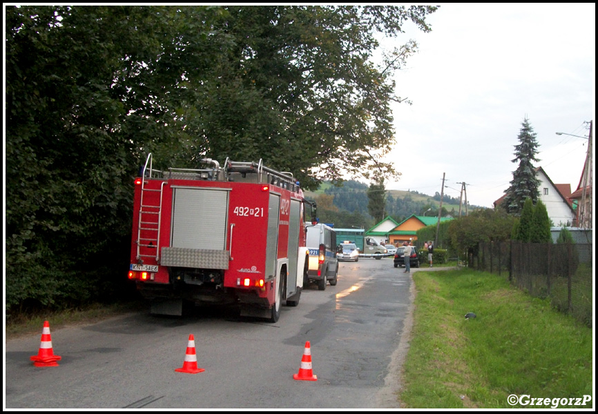 26.08.2010 - Rabka, ul. PodhalaÅ„ska - Zderzenie motocyklisty z samochodem