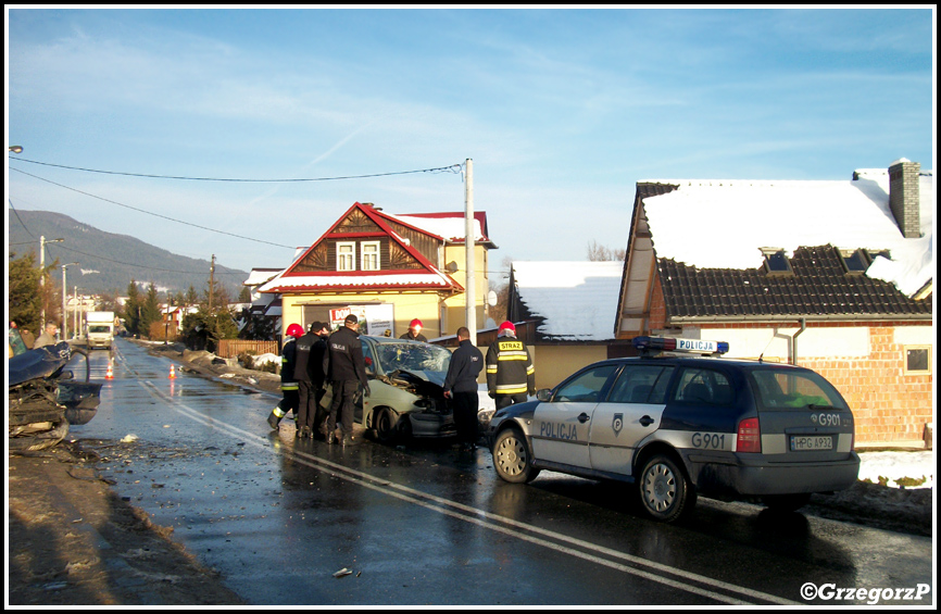21.12.2010 - Rabka, ul. SÄ…decka - Wypadek