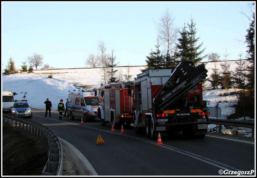 17.03.2012 - Rdzawka, Zakopianka - Wypadek