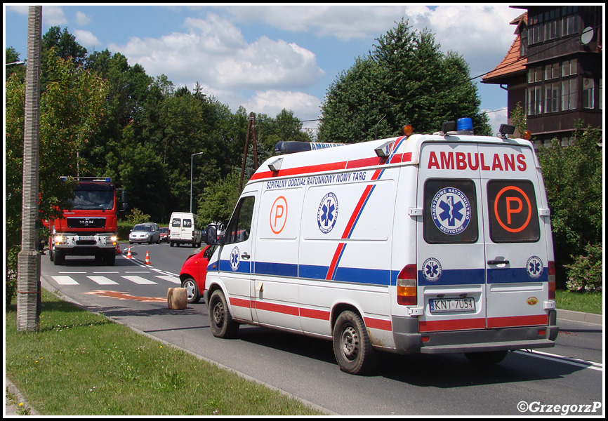 22.07.2013 - Rabka, ul. Jana PawÅ‚a II - Wypadek